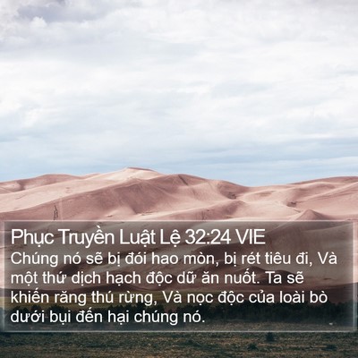 Phục Truyền Luật Lệ 32:24 VIE Bible Verse Image