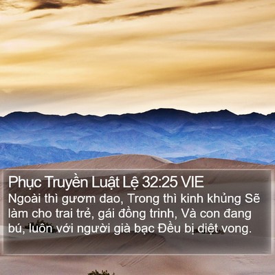 Phục Truyền Luật Lệ 32:25 VIE Bible Verse Image