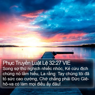 Phục Truyền Luật Lệ 32:27 VIE Bible Verse Image