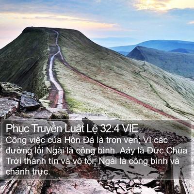 Phục Truyền Luật Lệ 32:4 VIE Bible Verse Image