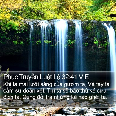 Phục Truyền Luật Lệ 32:41 VIE Bible Verse Image