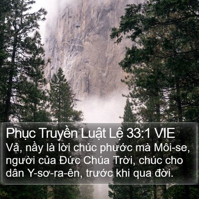 Phục Truyền Luật Lệ 33:1 VIE Bible Verse Image