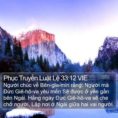 Phục Truyền Luật Lệ 33:12 VIE Bible Verse Image