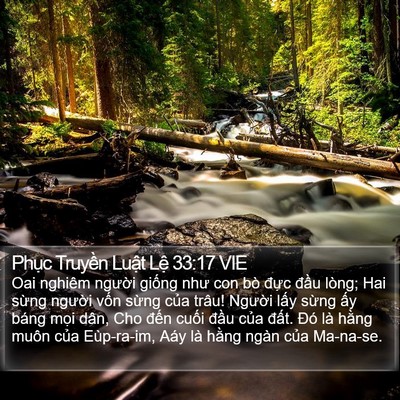Phục Truyền Luật Lệ 33:17 VIE Bible Verse Image