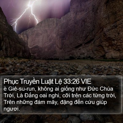 Phục Truyền Luật Lệ 33:26 VIE Bible Verse Image