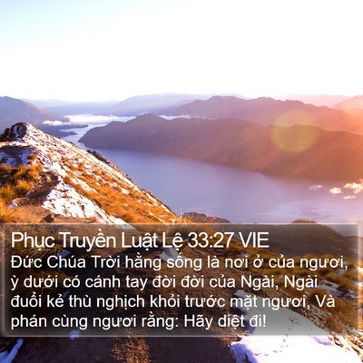 Phục Truyền Luật Lệ 33:27 VIE Bible Verse Image