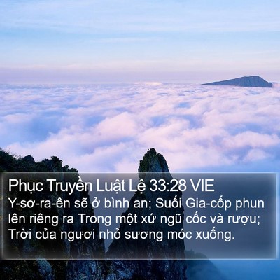 Phục Truyền Luật Lệ 33:28 VIE Bible Verse Image