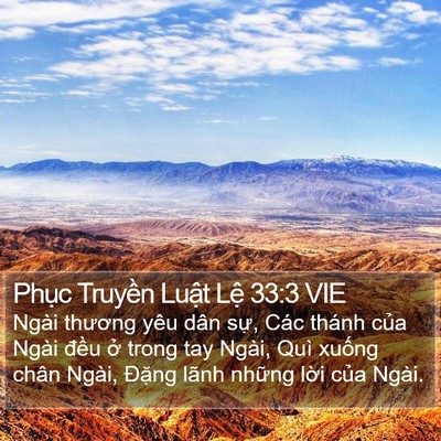 Phục Truyền Luật Lệ 33:3 VIE Bible Verse Image