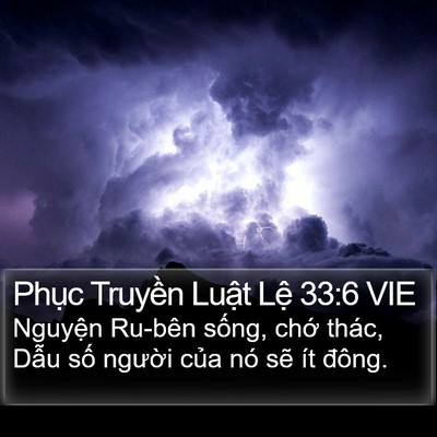 Phục Truyền Luật Lệ 33:6 VIE Bible Verse Image