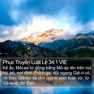 Phục Truyền Luật Lệ 34:1 VIE Bible Verse Image
