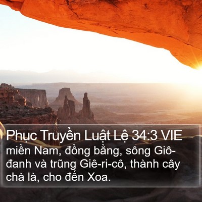 Phục Truyền Luật Lệ 34:3 VIE Bible Verse Image