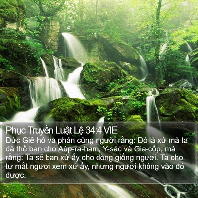 Phục Truyền Luật Lệ 34:4 VIE Bible Verse Image