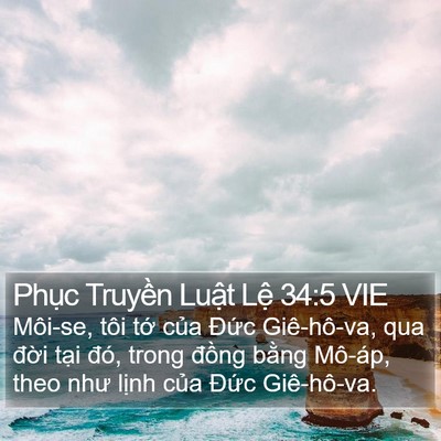 Phục Truyền Luật Lệ 34:5 VIE Bible Verse Image