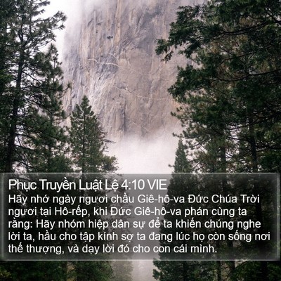 Phục Truyền Luật Lệ 4:10 VIE Bible Verse Image