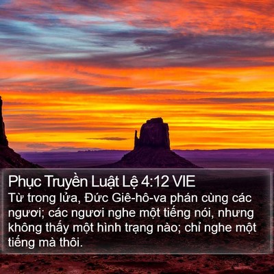 Phục Truyền Luật Lệ 4:12 VIE Bible Verse Image