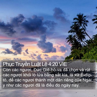 Phục Truyền Luật Lệ 4:20 VIE Bible Verse Image
