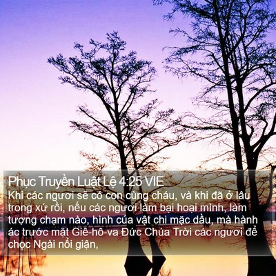 Phục Truyền Luật Lệ 4:25 VIE Bible Verse Image