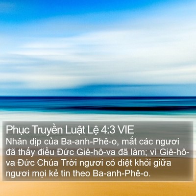 Phục Truyền Luật Lệ 4:3 VIE Bible Verse Image