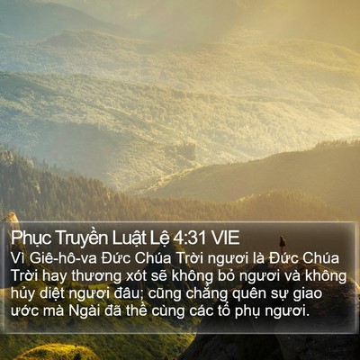 Phục Truyền Luật Lệ 4:31 VIE Bible Verse Image