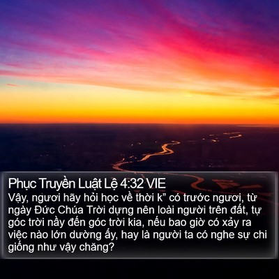 Phục Truyền Luật Lệ 4:32 VIE Bible Verse Image