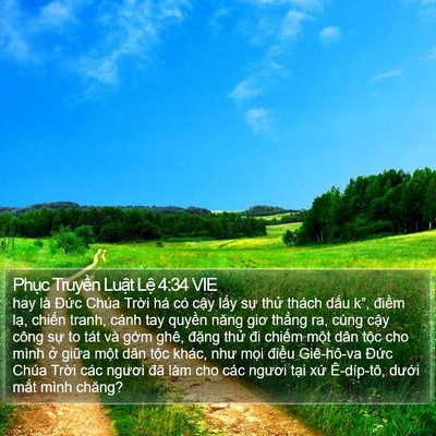 Phục Truyền Luật Lệ 4:34 VIE Bible Verse Image
