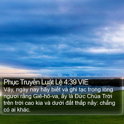 Phục Truyền Luật Lệ 4:39 VIE Bible Verse Image