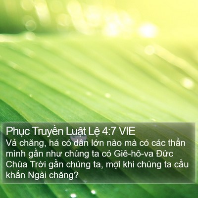 Phục Truyền Luật Lệ 4:7 VIE Bible Verse Image