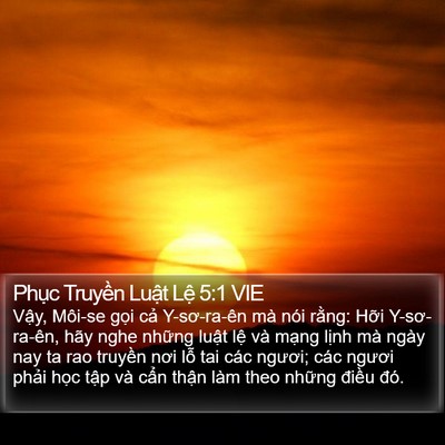 Phục Truyền Luật Lệ 5:1 VIE Bible Verse Image