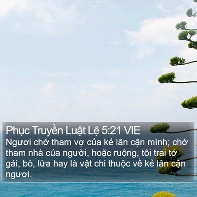 Phục Truyền Luật Lệ 5:21 VIE Bible Verse Image