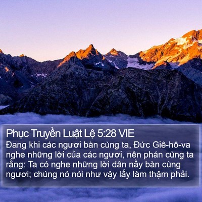 Phục Truyền Luật Lệ 5:28 VIE Bible Verse Image