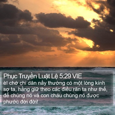 Phục Truyền Luật Lệ 5:29 VIE Bible Verse Image