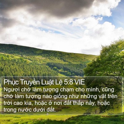 Phục Truyền Luật Lệ 5:8 VIE Bible Verse Image