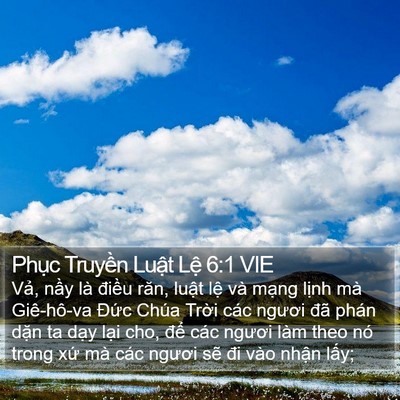 Phục Truyền Luật Lệ 6:1 VIE Bible Verse Image