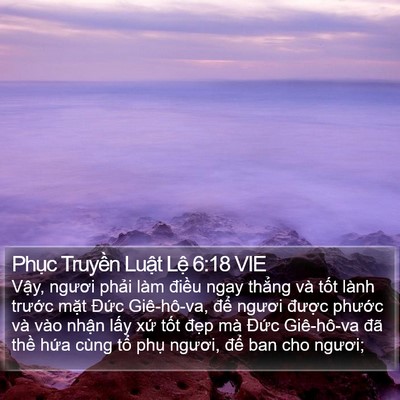 Phục Truyền Luật Lệ 6:18 VIE Bible Verse Image