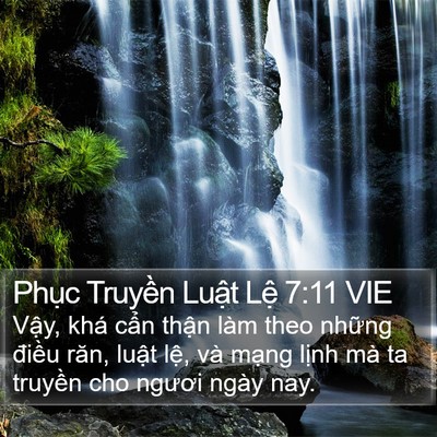 Phục Truyền Luật Lệ 7:11 VIE Bible Verse Image