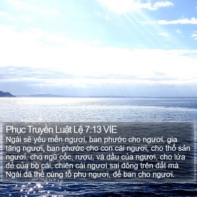 Phục Truyền Luật Lệ 7:13 VIE Bible Verse Image