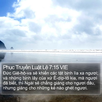 Phục Truyền Luật Lệ 7:15 VIE Bible Verse Image