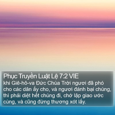 Phục Truyền Luật Lệ 7:2 VIE Bible Verse Image