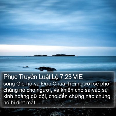Phục Truyền Luật Lệ 7:23 VIE Bible Verse Image