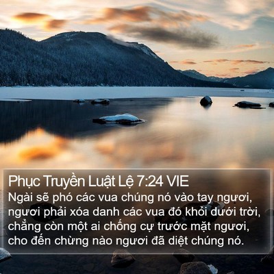 Phục Truyền Luật Lệ 7:24 VIE Bible Verse Image
