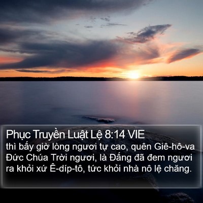 Phục Truyền Luật Lệ 8:14 VIE Bible Verse Image