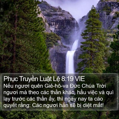 Phục Truyền Luật Lệ 8:19 VIE Bible Verse Image