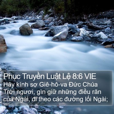 Phục Truyền Luật Lệ 8:6 VIE Bible Verse Image