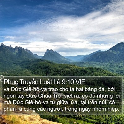 Phục Truyền Luật Lệ 9:10 VIE Bible Verse Image