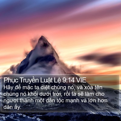 Phục Truyền Luật Lệ 9:14 VIE Bible Verse Image