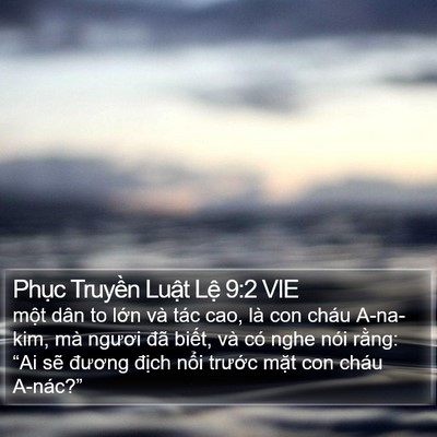 Phục Truyền Luật Lệ 9:2 VIE Bible Verse Image