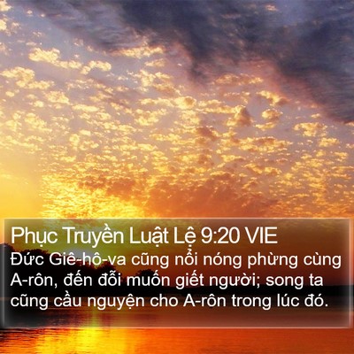 Phục Truyền Luật Lệ 9:20 VIE Bible Verse Image
