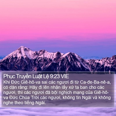 Phục Truyền Luật Lệ 9:23 VIE Bible Verse Image