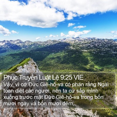 Phục Truyền Luật Lệ 9:25 VIE Bible Verse Image