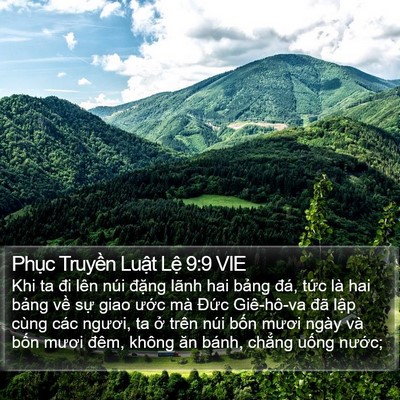 Phục Truyền Luật Lệ 9:9 VIE Bible Verse Image